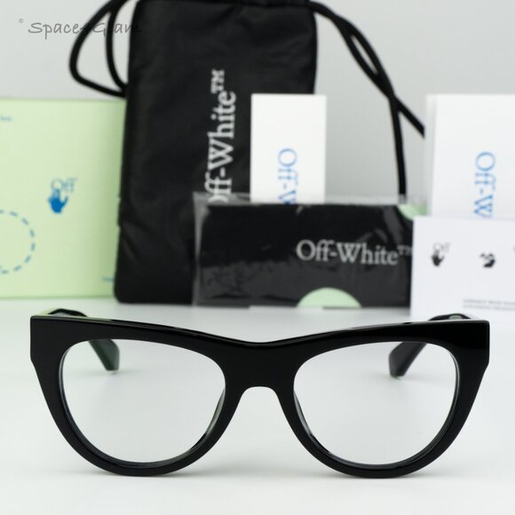 Off-White Men Eyeglasses Black Blue Block Cat Eye STYLE 4 AF 11000 BRAND NEW - Picture 1 of 10